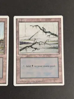 MTG Card - 2x Swamp (A & C) - Core Set Fourth (4th) Edition NM/LP, Vintage Magic - Image 5