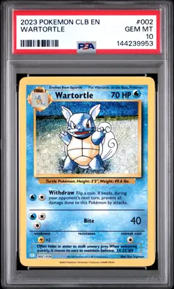 PSA GEM MINT 10 - POKEMON CLB-TRADING CARD GAME CLASSIC WARTORTLE - Image 1
