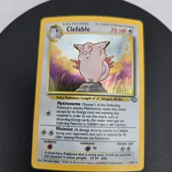 Pokemon TCG Clefable Holo Unlimited Rare Card Jungle Base Set 1/64 NM - Image 1