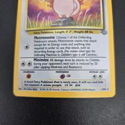 Pokemon TCG Clefable Holo Unlimited Rare Card Jungle Base Set 1/64 NM - Image 2