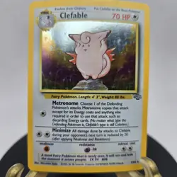 Pokemon TCG Clefable Holo Unlimited Rare Card Jungle Base Set 1/64 NM - Image 4