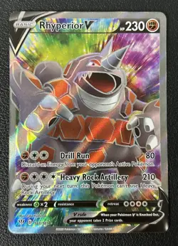 Rhyperior V 181/189 Darkness Ablaze Full Art Ultra Rare Pokemon TCG Card NM - Image 1