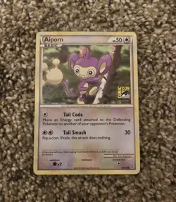 Pokemon TCG Card - Aipom SDCC San Diego Comic Con 43/95 Promo 2010 - Image 1