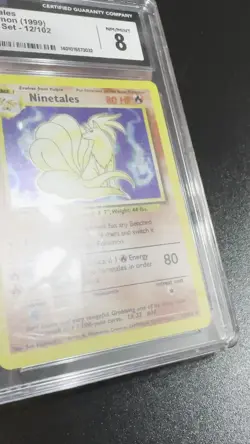 Pokemon TCG Ninetales Base Set Holo Card 12/102 CGC 8 - Image 2