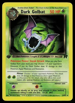 Pokemon Card - Dark Golbat Team Rocket 24/82 Rare 1st Edition - Image 1