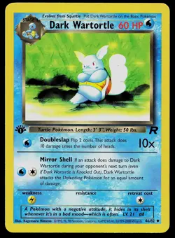 Pokemon Card - Dark Wartortle Team Rocket 46/82 Uncommon 1st Edition - Image 1