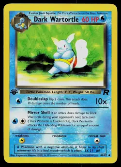 Pokemon Card - Dark Wartortle Team Rocket 46/82 Uncommon 1st Edition - Image 1