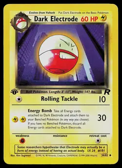 Pokemon Card - Dark Electrode Team Rocket 34/82 Uncommon 1st Edition - Image 1