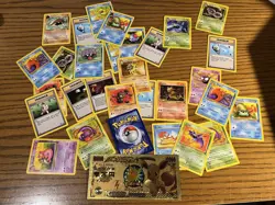 Vintage Pokemon Card 1999 Wizards Misc Cards & 24K Gold 10,000 Bill - Image 1