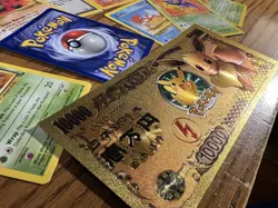 Vintage Pokemon Card 1999 Wizards Misc Cards & 24K Gold 10,000 Bill - Image 2