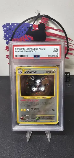 Pokemon PSA 9 MINT 2000 Magneton Neo Revelation Japanese Holo Card - Image 1