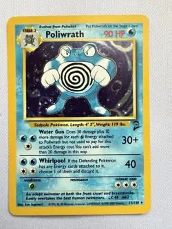 VINTAGE | Poliwrath 13/102 **Base Set 2 Holo** | Pokemon TCG Card WOTC 1999 - Image 1