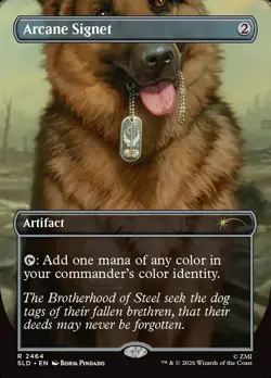 Dog Tags ** Borderless ** #2464 - Secret Lairs: Fallout - NM MTG - Image 1