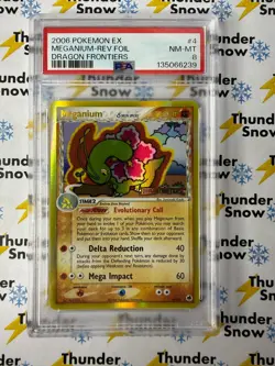 Maganium Reverse Foil #4 Dragon Frontiers 2006 Pokemon EX PSA 8 - Image 1