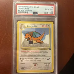 1999 Pokemon Game WB Movie Black Star Promo Dragonite #5 PSA 10 Gem Mint 💎 - Image 3