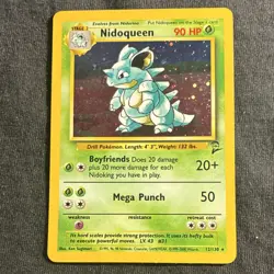 Nidoqueen 12/130 Base Set 2 Holo Rare 2000 Wizards Pokemon TCG Card English - Image 1