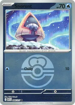 Snorunt *LOVE BALL REVERSE HOLO* #046/217 (Ascended Heroes) ASC Pokemon NEW NM - Image 3
