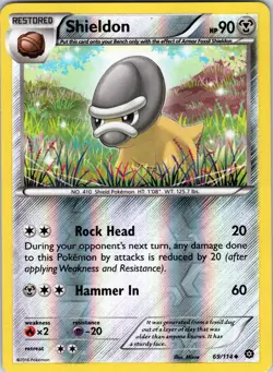 Shieldon 69/114 XY - Steam Siege Pokemon NM/LP Reverse Holo - Image 1