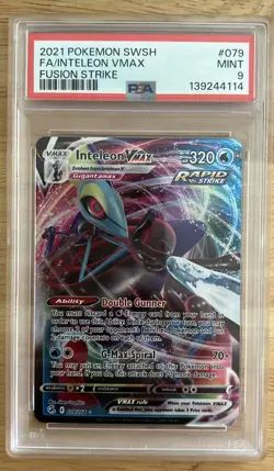 INTELEON VMAX #079 PSA 9 Mint • 2021 Pokemon SWSH Fusion Strike Ultra Rare - Image 1