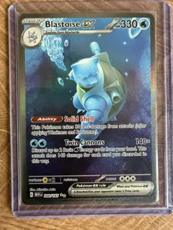 Pokemon TCG Blastoise EX Sir 200/165 Scarlet & Violet 151 - Image 1