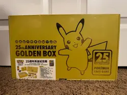 Pokemon TCG 25th Anniversary Golden Box Chinese Pikachu Gold Sealed New - Image 1