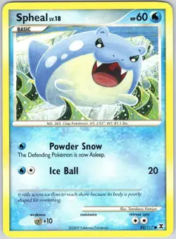 Spheal 82/111 Common Rising Rivals Pokemon NM - Image 1