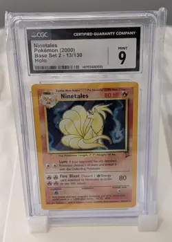 2000 Pokemon Base Set 2 Ninetales Holo 13/130 CGC 9 - Image 1