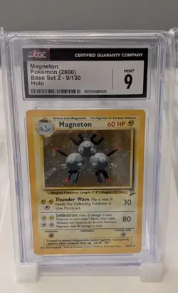 CGC 9 MINT ⚡ Magneton 2000 Base Set 2 9/130 Holo Pokemon - Image 1