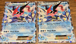 2016 Pokemon Ash-Greninja EX XY133 Jumbo Black Star Promo Lot of 2 - Image 1