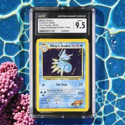 ✨ CGC 9.5 MINT + ✨ Misty's Seadra Prerelease #9 Pokemon Gym Heroes - Image 1
