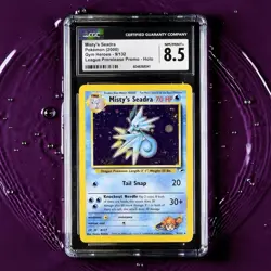 ✨CGC 8.5 NM MINT+ ✨ Misty's Seadra Prerelease #9 Pokemon Gym Heroes - Image 1