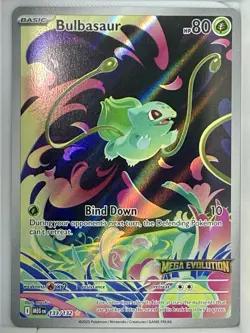 Pokemon Bulbasaur Me01: Mega Evolution Illustration Rare Holo 80 HP 133/132 - Image 1