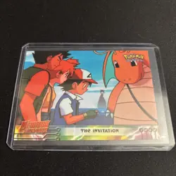 The Invitation #13-Topps Pokemon Mewtwo Strikes Back Black Logo Holo Foil RARE! - Image 1