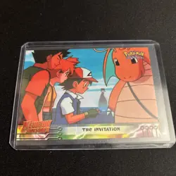 The Invitation #13-Topps Pokemon Mewtwo Strikes Back Black Logo Holo Foil RARE! - Image 2