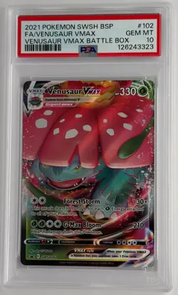 PSA 10 VENUSAUR VMAX SWSH102 FULL ART BLACK STAR PROMO BATTLE BOX POKEMON - Image 1