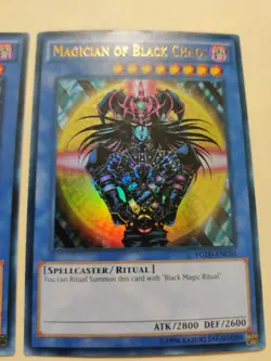 2x YUGIOH! Magician of Black Chaos YGLD-ENC01 ULTRA RARE NM/LP - Image 3