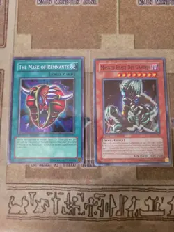 YUGIOH MASKED BEAST DES GARDIUS + THE MASK OF REMNANTS TAEV SUPER LIMITED ED NM - Image 1