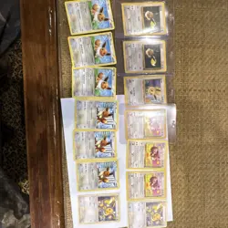 Pokemon TCG Eevee Lot 14 Cards Nintendo Team Rocket Jungle Sets - Image 1