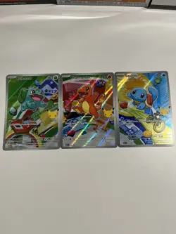 Pokemon TCG First Partner Illustration Collection Series 1 Kanto GEN 1 3x Cards - Image 1