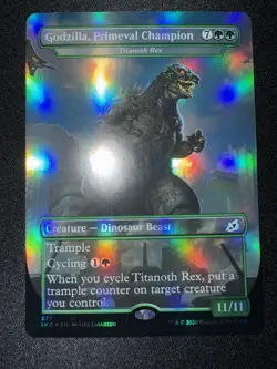Godzilla, Primeval Champion - Ikoria: Lair of Behemoths Foil 377 MTG NM/MT - Image 1