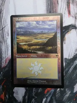 Plains (437) (Retro Frame) Commander Masters Foil Magic the Gathering MTG - Image 1