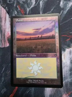 Plains () (Retro Frame) Commander Masters 439 NM FOIL - Image 1