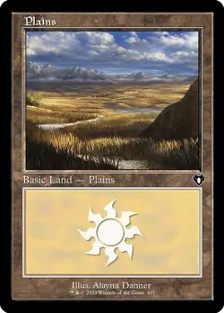 Plains (437) x1 1x FOIL Retro Frame Commander Masters NM MTG - Image 1