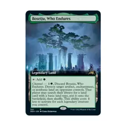 WotC Kamigawa Neon Dynasty Boseiju, Who Endures (Extended Art) (R) NM - Image 1