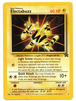 Pokemon Card: Electabuzz Black Star Promo #2 Vintage Rare! GD - Image 1