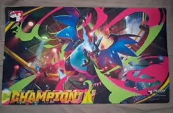 Pokemon TCG Mega Charizard X League Cup Champion Playmat - Image 1