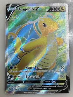 Pokemon TCG Dragonite v Full Art Holo Ultra Rare Card 076/078 - Image 1
