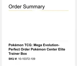 Pokemon Center Mega Evolution Perfect Order Elite Trainer Box ETB ✅ Presale - Image 1