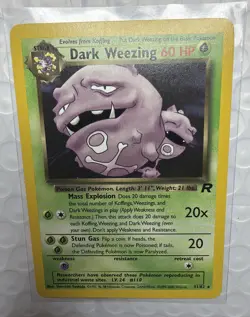 Pokemon Dark Weezing 31/82 Team Rocket Rare Non Holo NM - Image 1