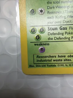 Pokemon Dark Weezing 31/82 Team Rocket Rare Non Holo NM - Image 5